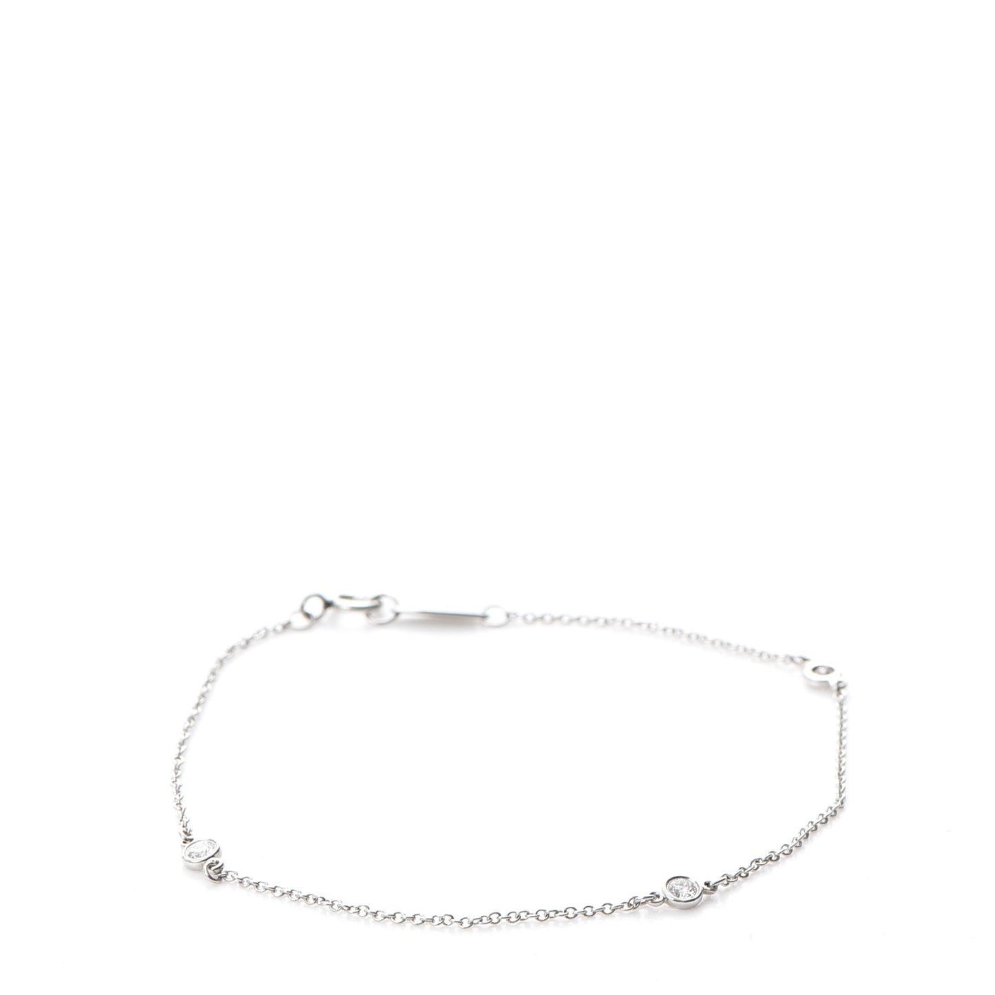 Platinum Diamond .15ctw Elsa Peretti Diamonds by the Yard Station Bracelet