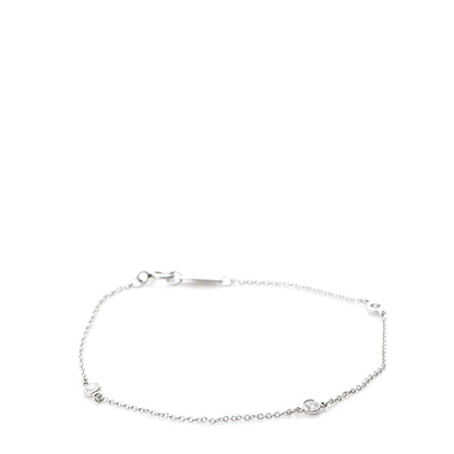 Tiffany Platinum Diamond .15ctw Elsa Peretti Diamonds by the Yard Station Bracelet 3 of 7