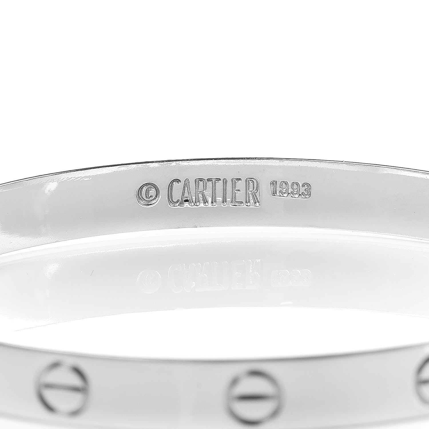 Cartier 18K White Gold LOVE Bracelet 17 4 of 5