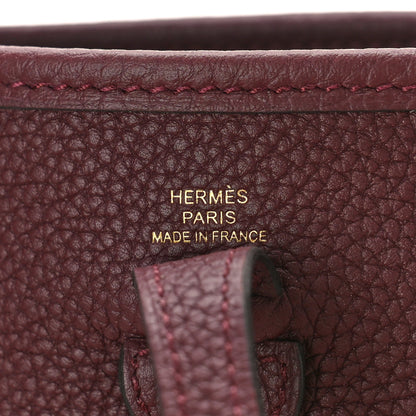 Hermes Taurillon Clemence Evelyne TPM Rouge Sellier 7 of 9