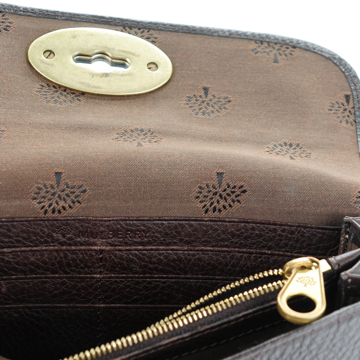 Mulberry Grainy Bayswater Wallet Chocolate 6 of 9