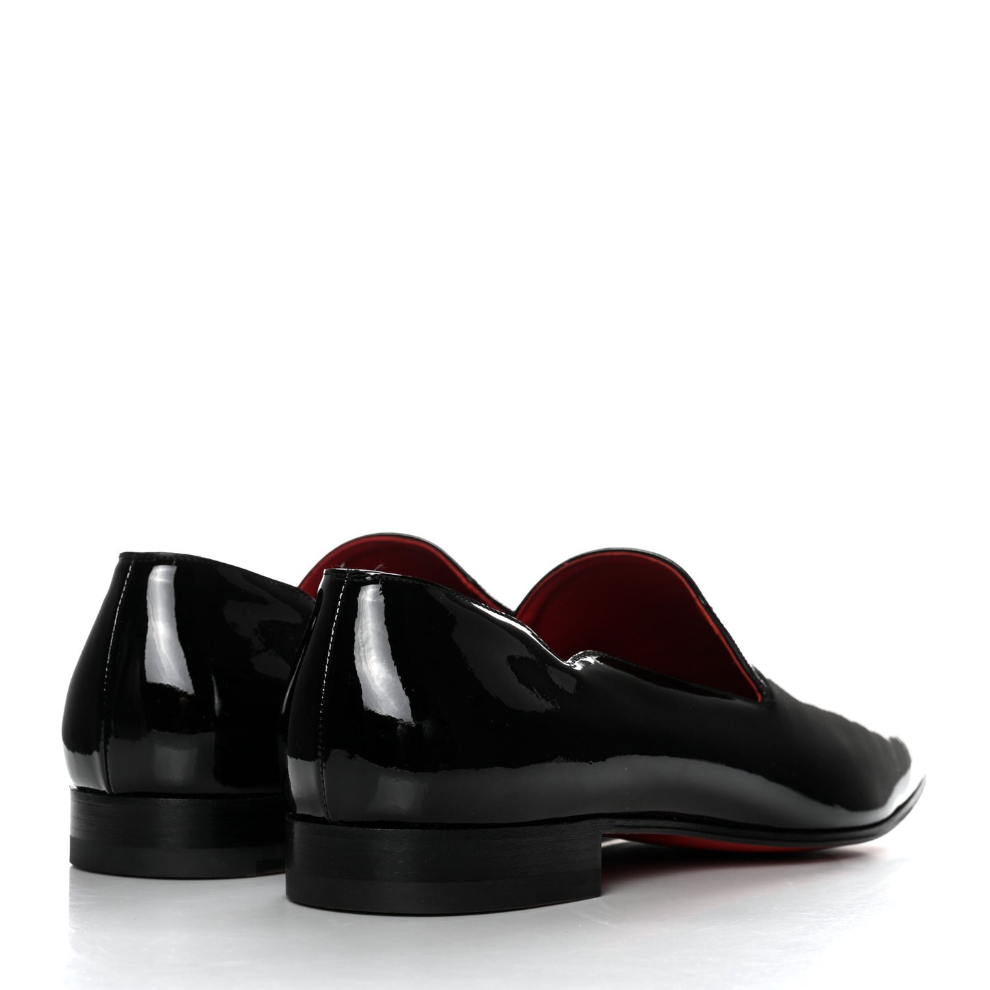 Patent Calfskin Mens Dandelion Flat Loafers 42 Black