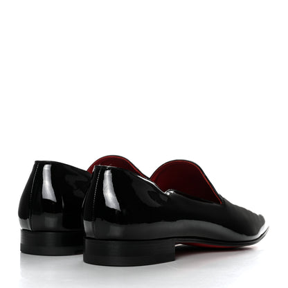Christian Louboutin Patent Calfskin Mens Dandelion Flat Loafers 42 Black 4 of 7