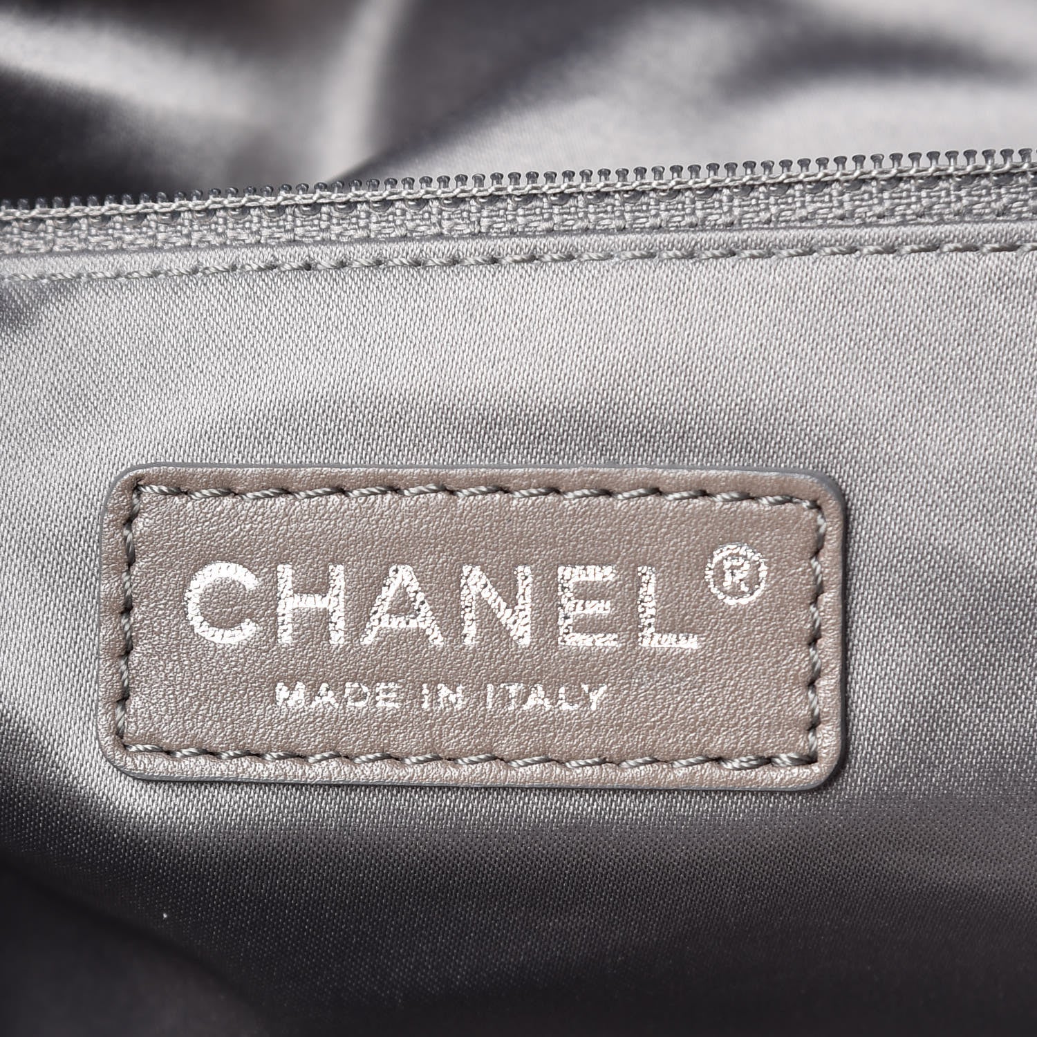 Chanel Nylon Printed Cabas Tote Silver 8 of 9