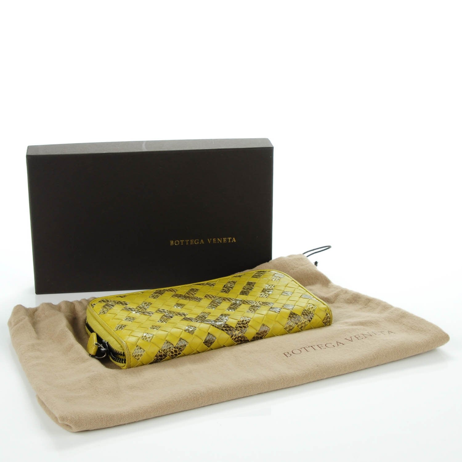 Bottega Veneta Nappa Intrecciato Ayers Zip Around Wallet Ancient Gold 4 of 8