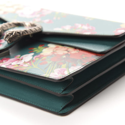 Gucci Calfskin Blooms Print Medium Dionysus Shoulder Bag Bright Emerald Multicolor 7 of 10