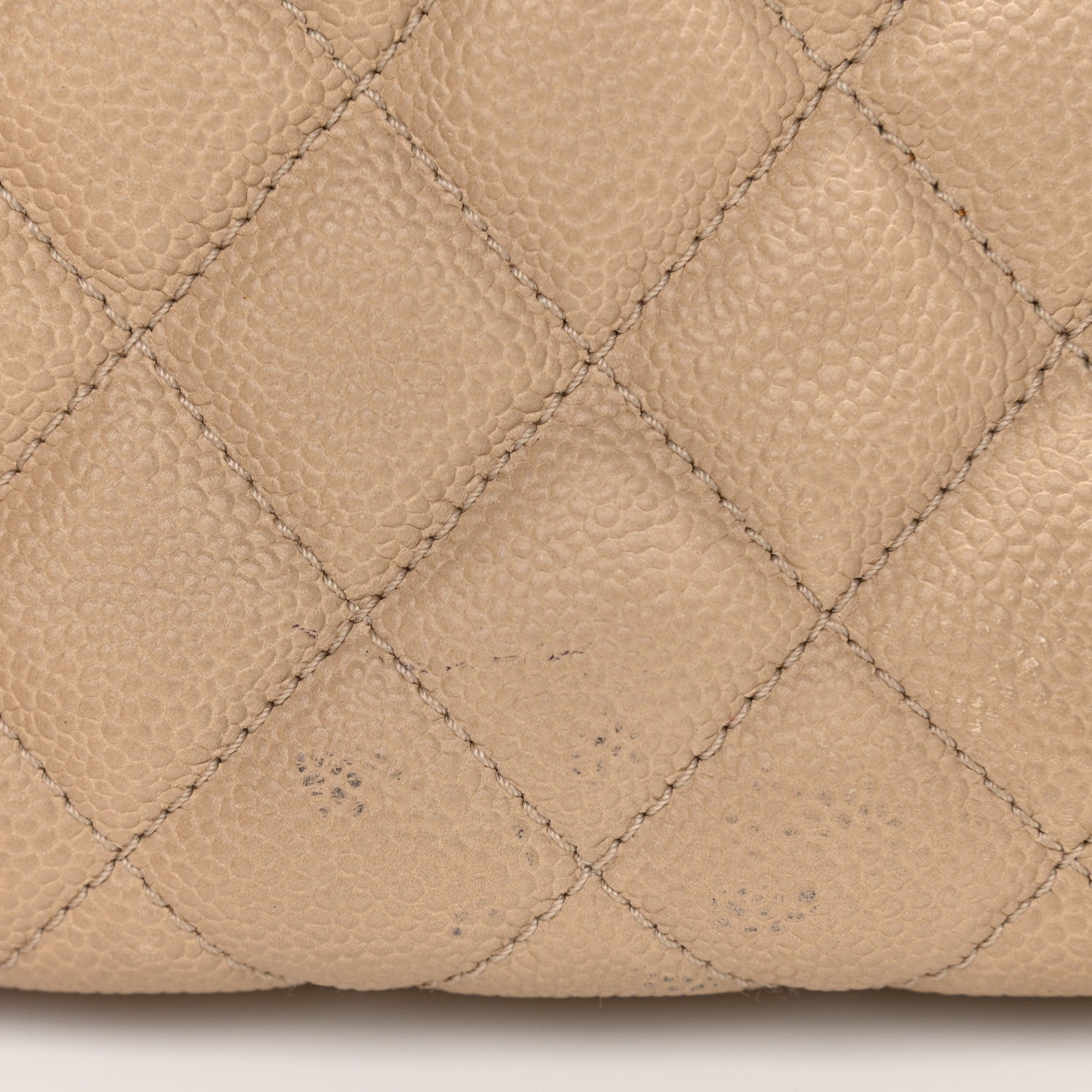 Chanel Caviar Quilted Jumbo Easy Flap Beige 14 of 15