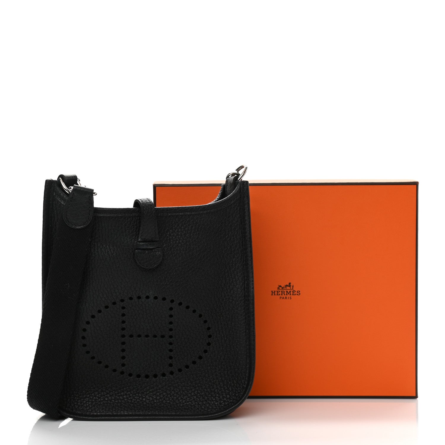 Hermes Taurillon Clemence Evelyne TPM Black 11 of 11