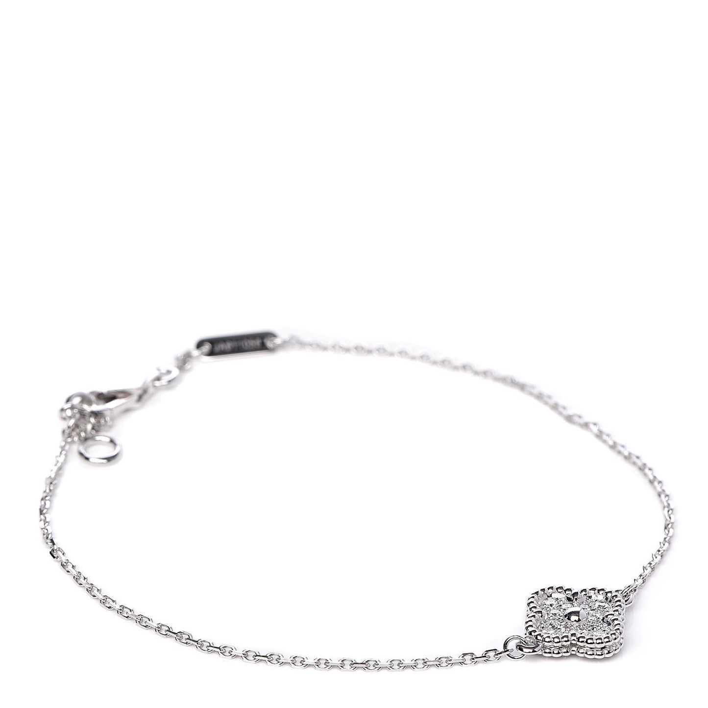 18K White Gold Diamond Sweet Alhambra Bracelet