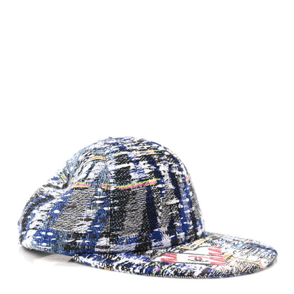 Chanel Cotton CC Cap Hat Blue White Beige 7 of 10