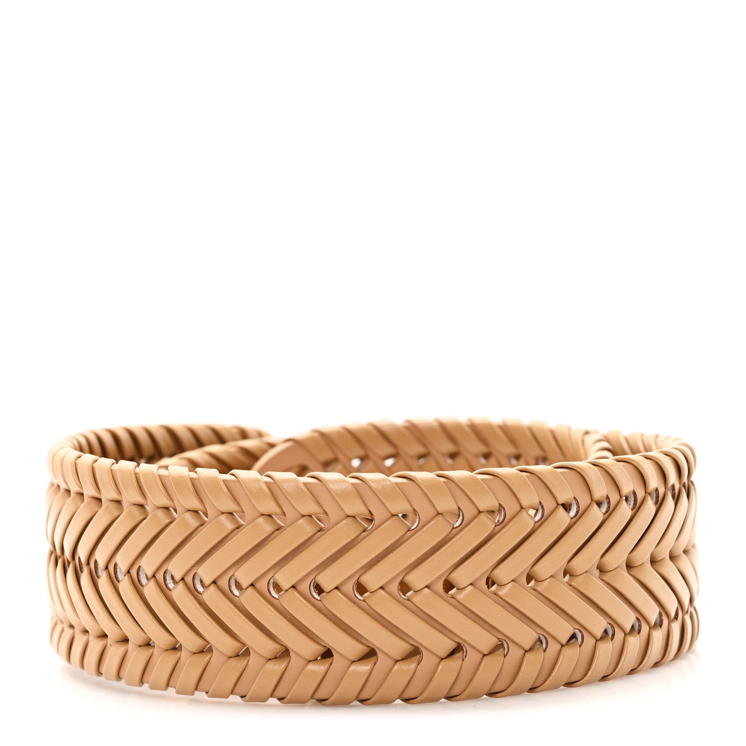 Fendi Vitello Baltico Shiny Nappa Lace Up Strap You Beige 2 of 4