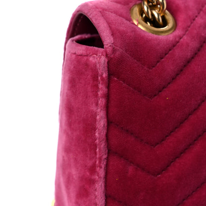 Gucci Velvet Matelasse Blind for Love Embroidered Medium GG Marmont Shoulder Bag Light Raspberry Rose Multicolor 14 of 16