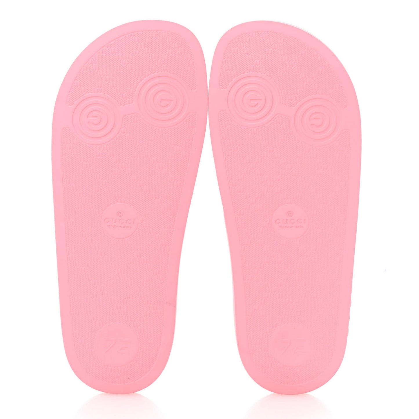 Rubber GG Monogram Perforated Womens Slide Sandals 36 Rose Box
