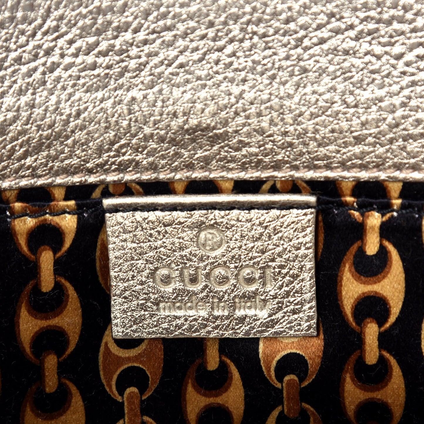 Metallic Calfskin Britt Clutch Gold