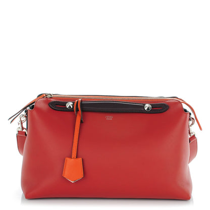 Fendi Vitello Dolce 4 Color Large By The Way Boston Bag Terra di Siena Multicolor 1 of 7