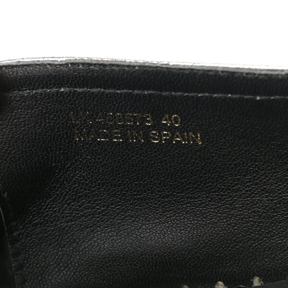 Saint Laurent Metallic Lambskin Monogram Espadrilles 40 Argento 8 of 8