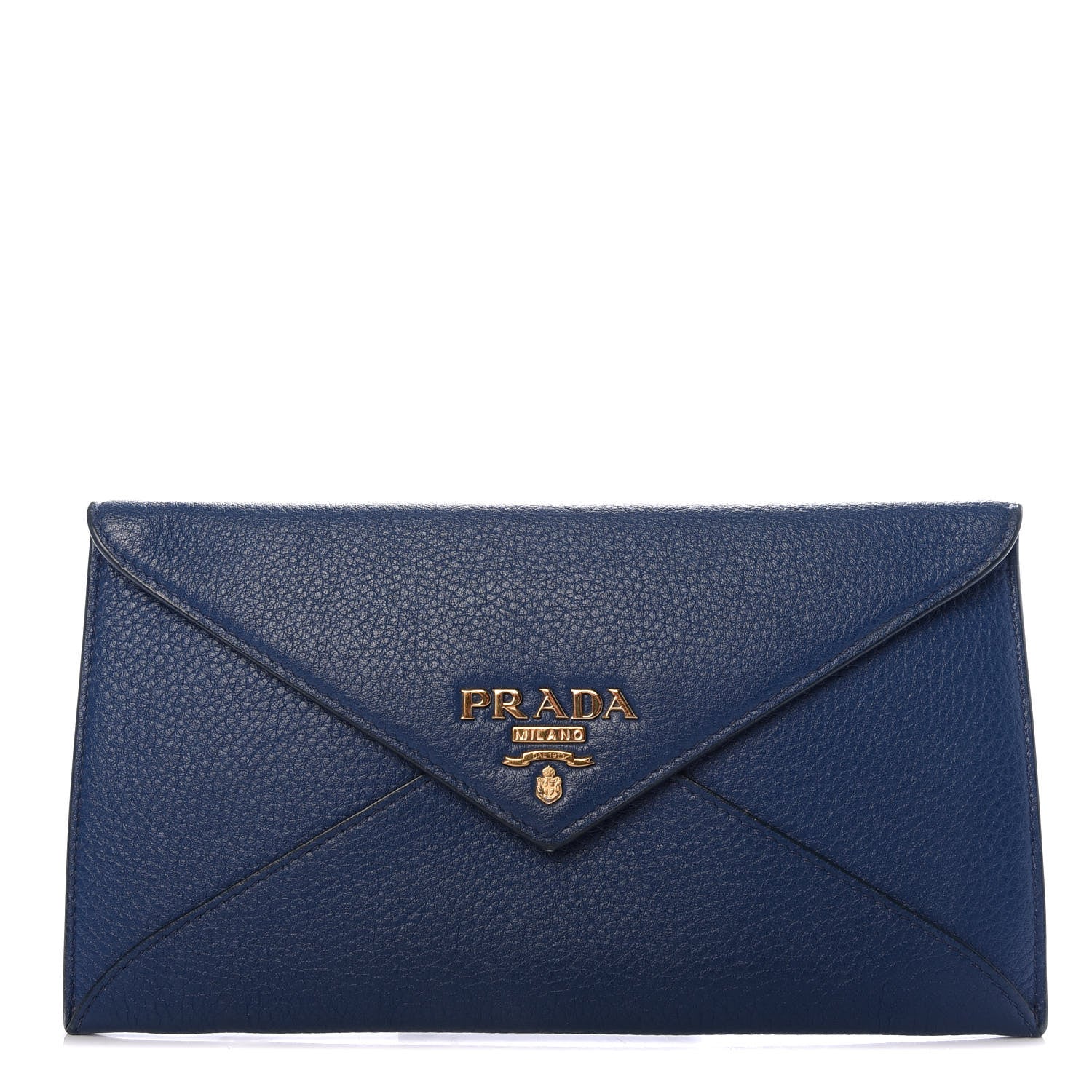 Prada Vitello Grain Envelope Wallet Bluette 1 of 6