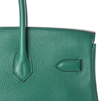 Hermes Taurillon Clemence Birkin 35 Vert Vertigo 27 of 35