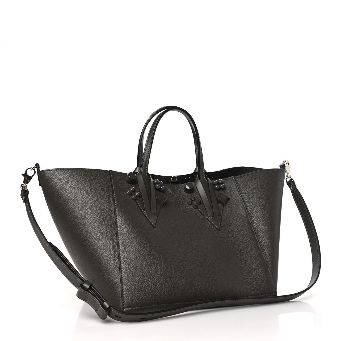 Calfskin Empire Spike Studded Small Cabachic Tote Rocket