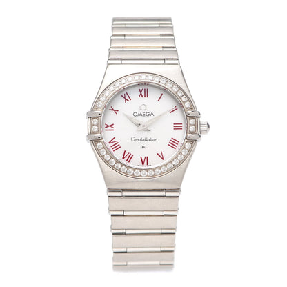Omega Stainless Steel Diamond Bezel Mother of Pearl 23mm Constellation Quartz Watch Pink 1466.63 1 of 7