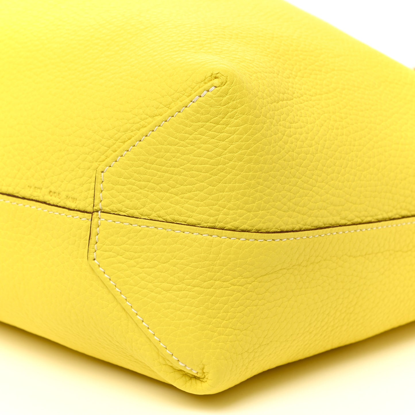 Taurillon Clemence Double Sens 45 Reversible Tote Sesame Lime
