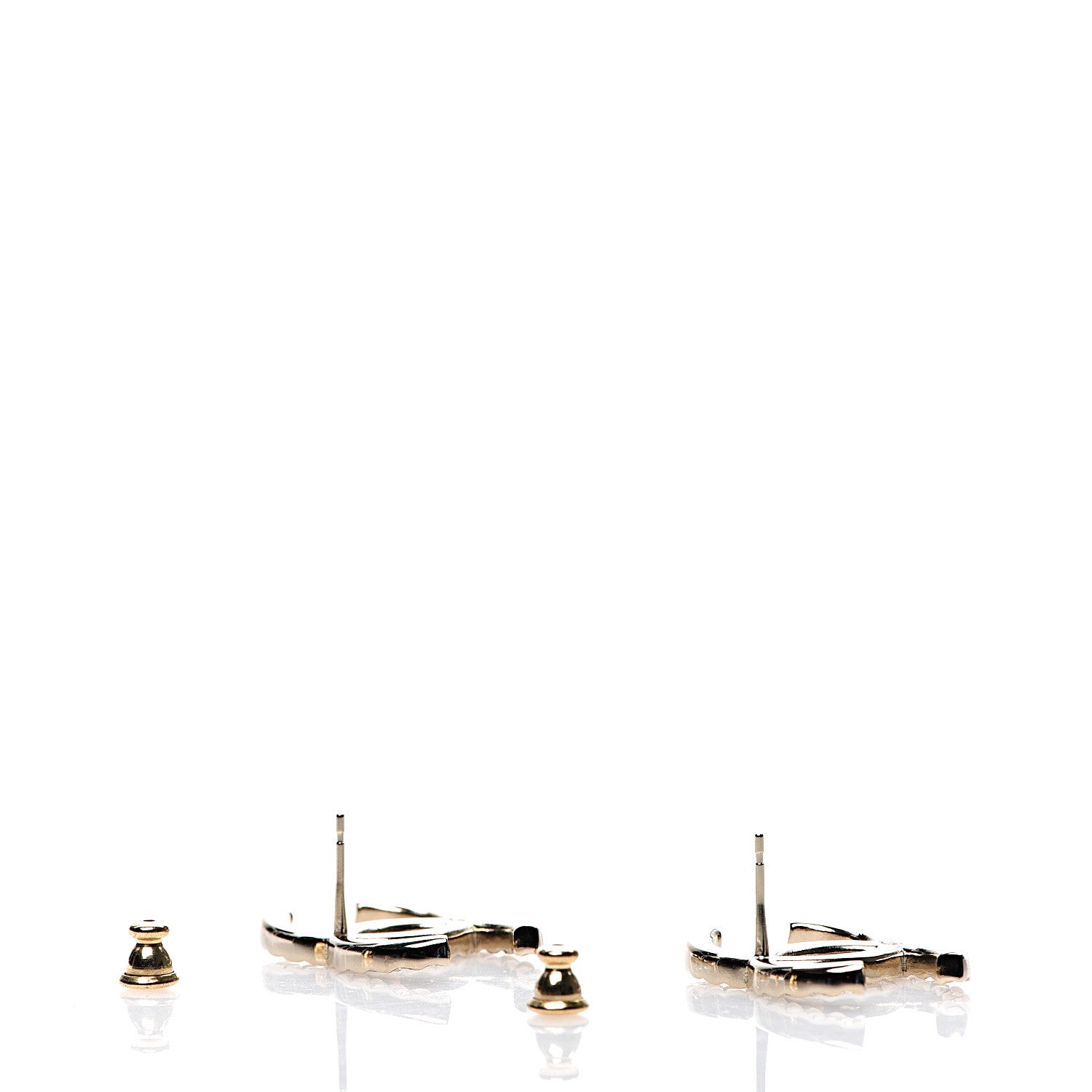 Chanel Baguette Crystal High Society CC Earrings Gold 3 of 5