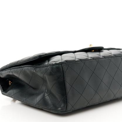 Chanel Lambskin Quilted Maxi Double Flap Black 10 of 11
