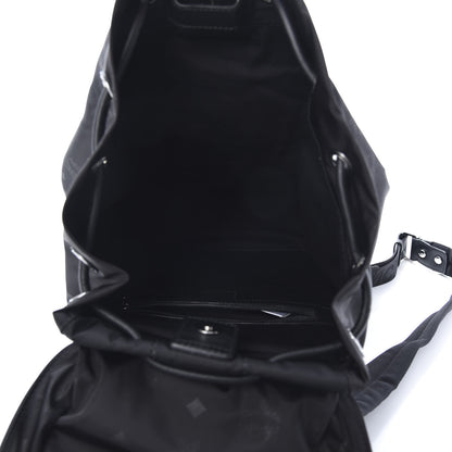 MCM Nylon Monogram Small Tivitat Two-Pocket Backpack Black 4 of 10
