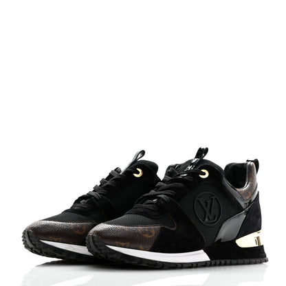 Louis Vuitton Suede Monogram Run Away Sneakers 39 Black 4 of 9