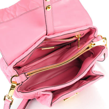 Miu Miu Nappa Padded Top Handle Bag Geranio 5 of 8