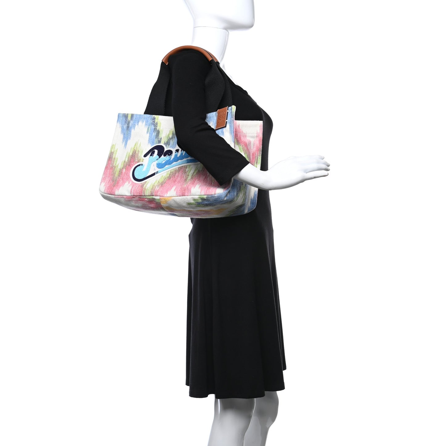 Canvas Beaded Paula Beach Tote Multicolor