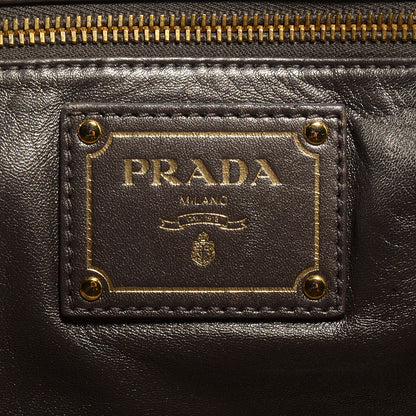 Prada Cervo Lux Print Lace Bauletto Bag Talco 6 of 9
