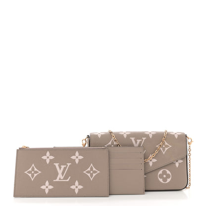Louis Vuitton Empreinte Monogram Giant Felicie Pochette Tourterelle Creme 3 of 11