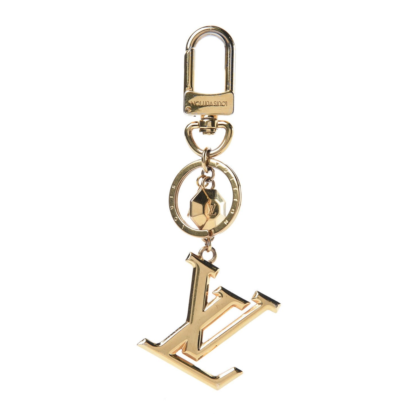 LV Facettes Bag Charm Key Holder Gold