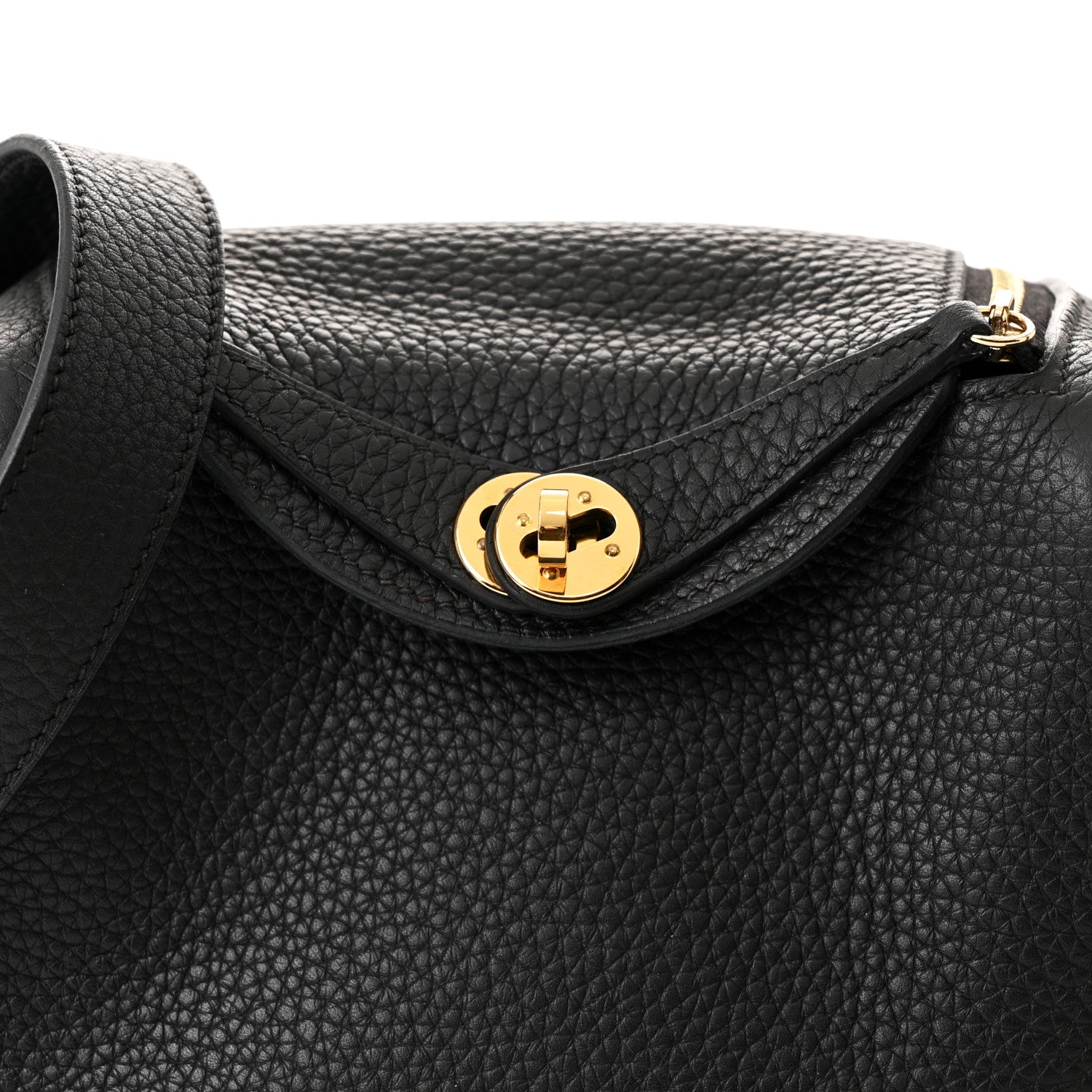 Hermes Taurillon Clemence Mini Lindy 20 Black 8 of 11