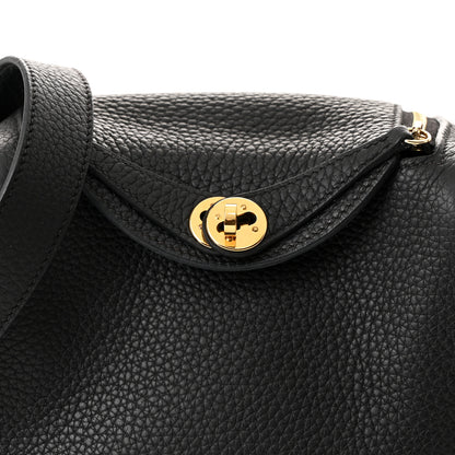 Hermes Taurillon Clemence Mini Lindy 20 Black 8 of 11