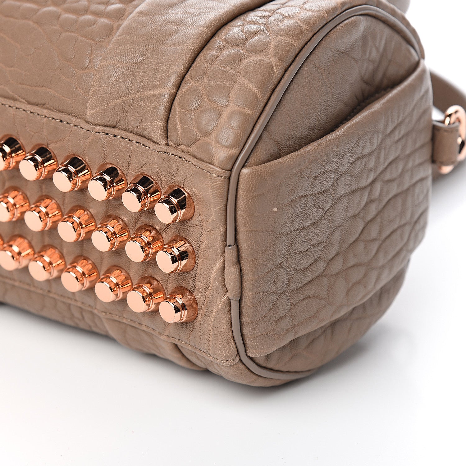 Alexander Wang Pebbled Lambskin Mini Rockie Latte Rose Gold Hardware 6 of 8