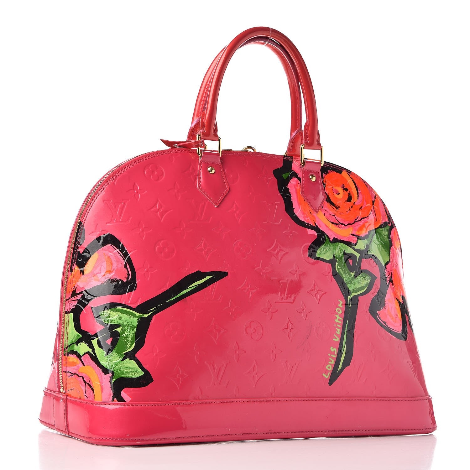 Louis Vuitton Vernis Roses Alma MM Rose Pop 3 of 19