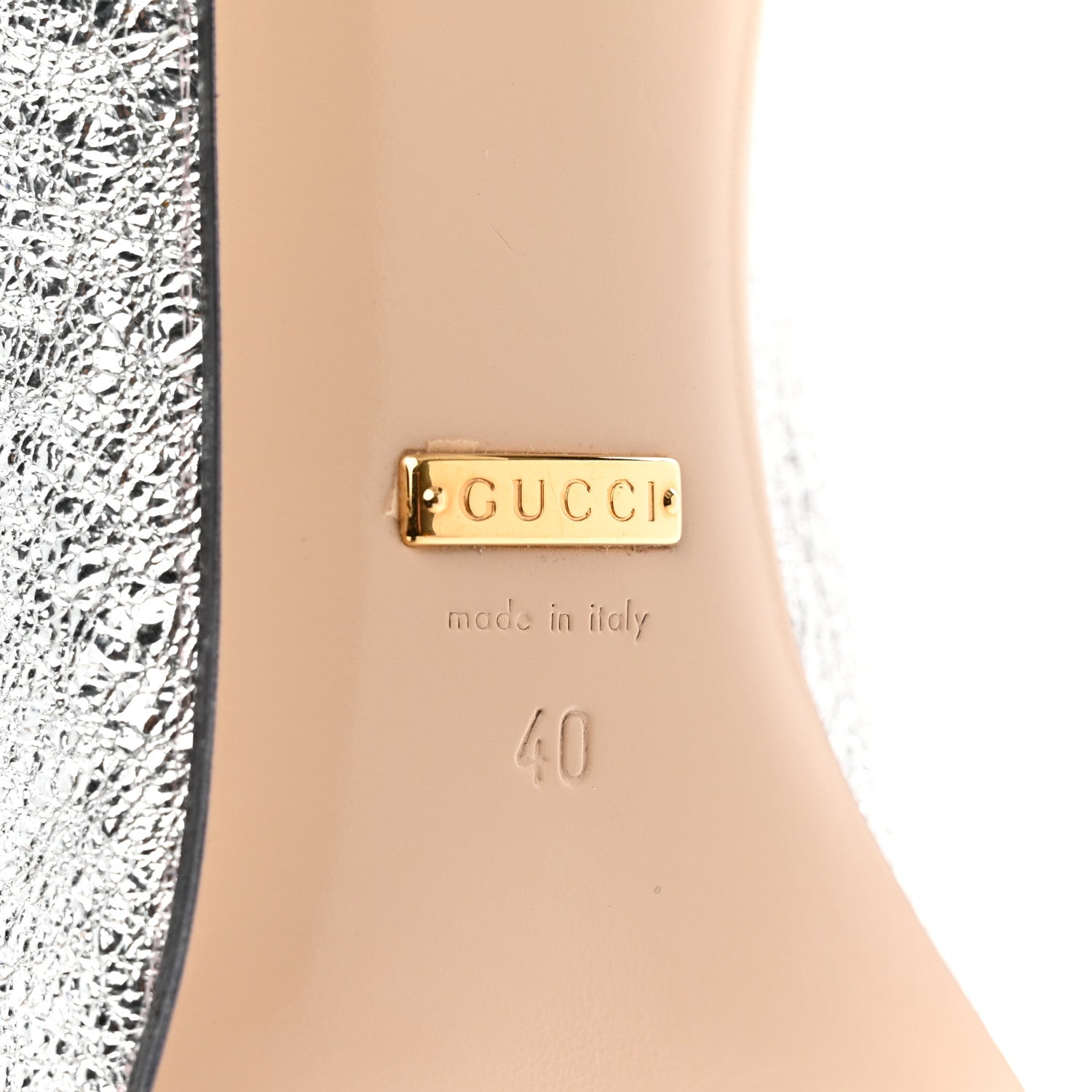 Gucci Galassia GG Marmont Fringe 50mm Loafer Pumps 40 Argento 6 of 9