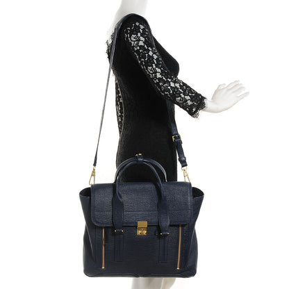 3.1 Phillip Lim 3.1 Textured Calfskin Large Pashli Satchel Ink 2 of 12