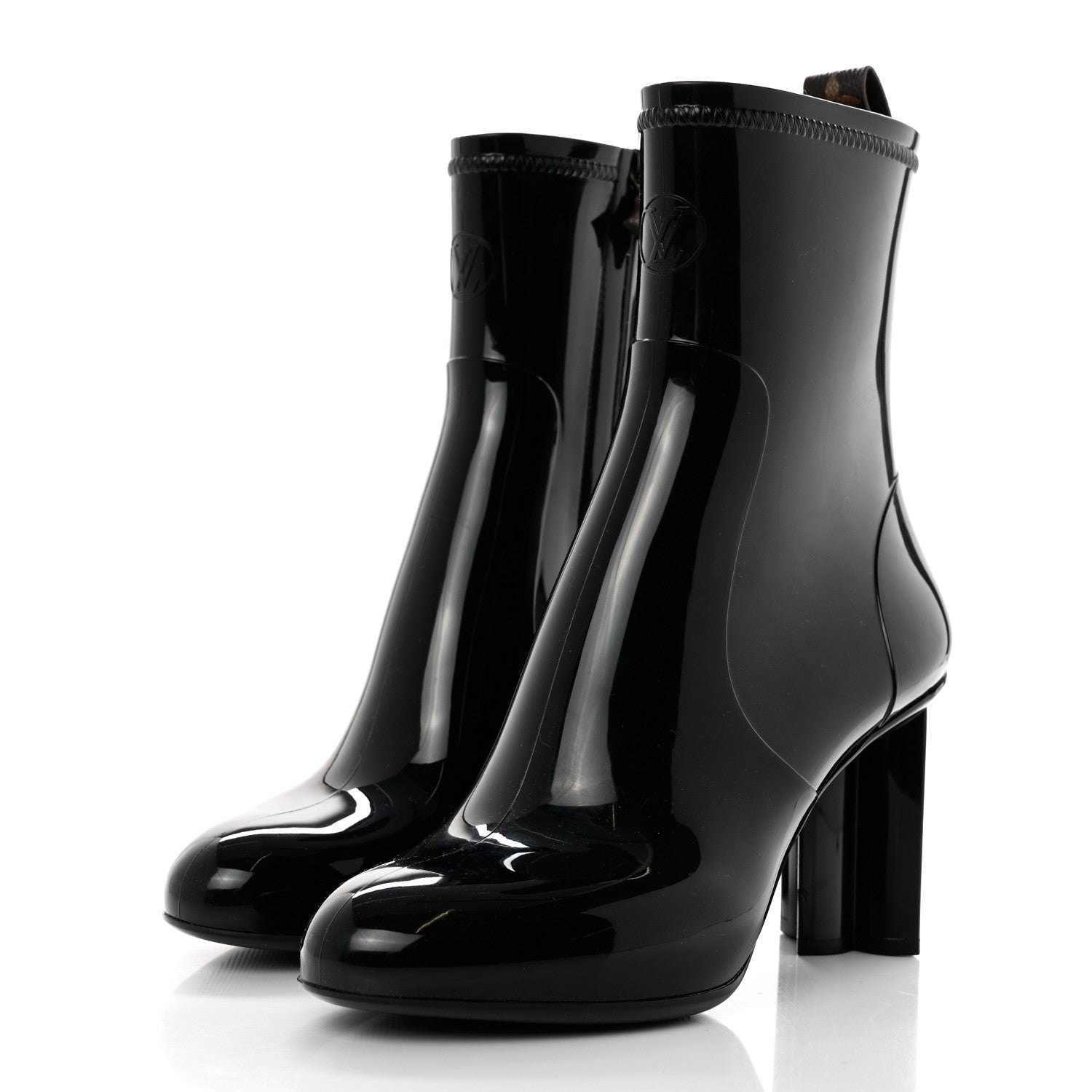 Louis Vuitton Patent Silhouette Ankle Boots 40 Black 3 of 8