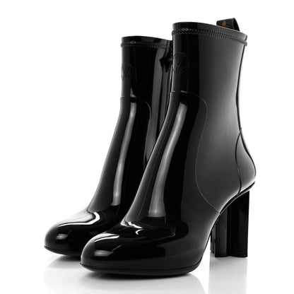 Louis Vuitton Patent Silhouette Ankle Boots 40 Black 3 of 8
