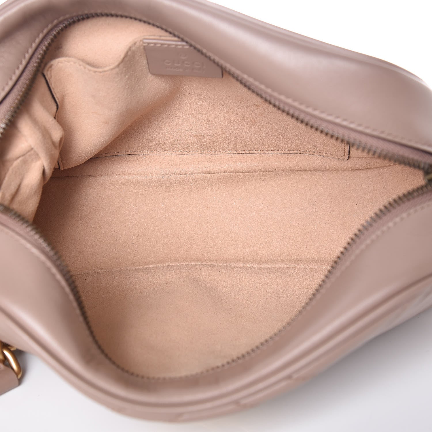Gucci Calfskin Matelasse Small GG Marmont Chain Shoulder Bag Taupe 5 of 7