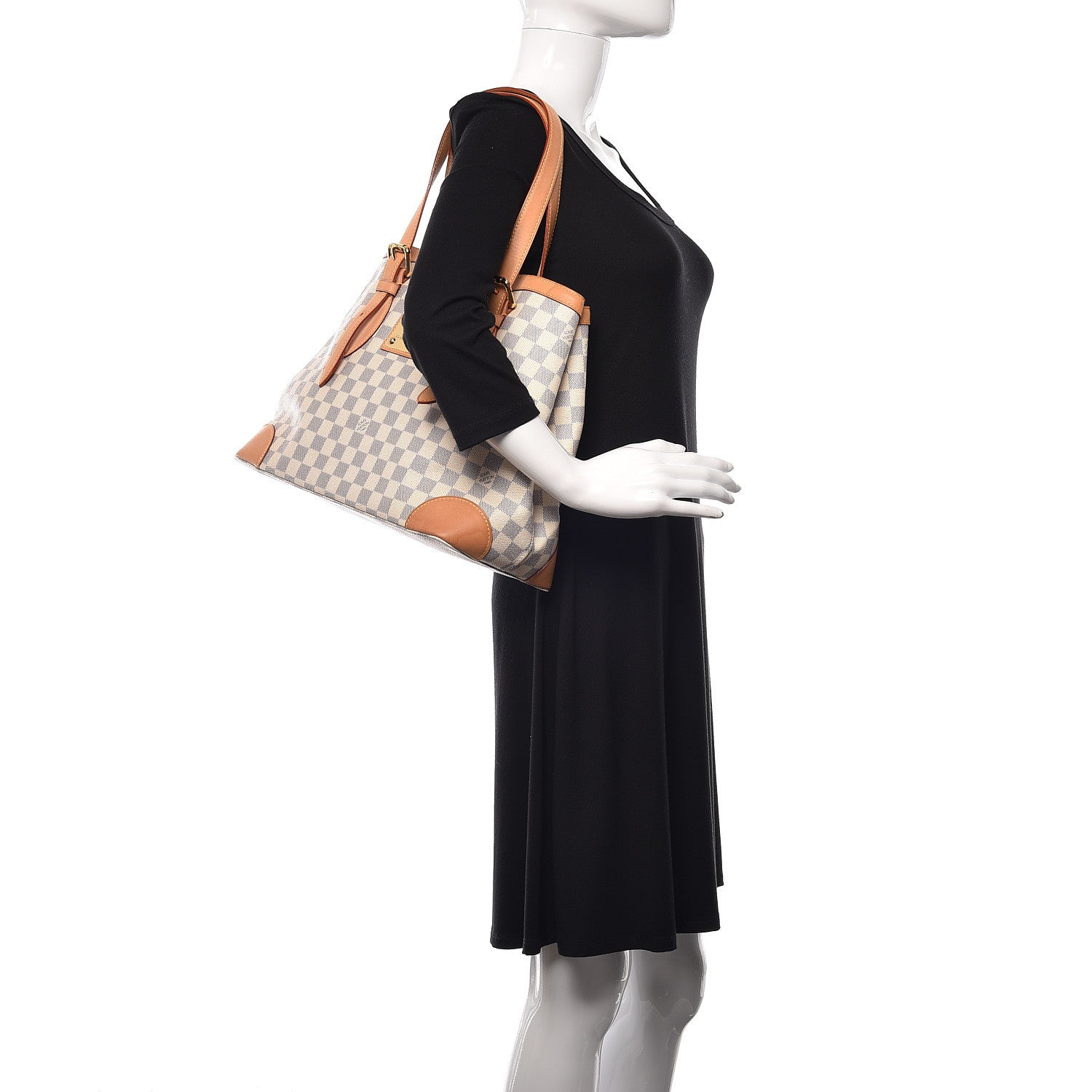 Louis Vuitton Damier Azur Hampstead MM 2 of 16