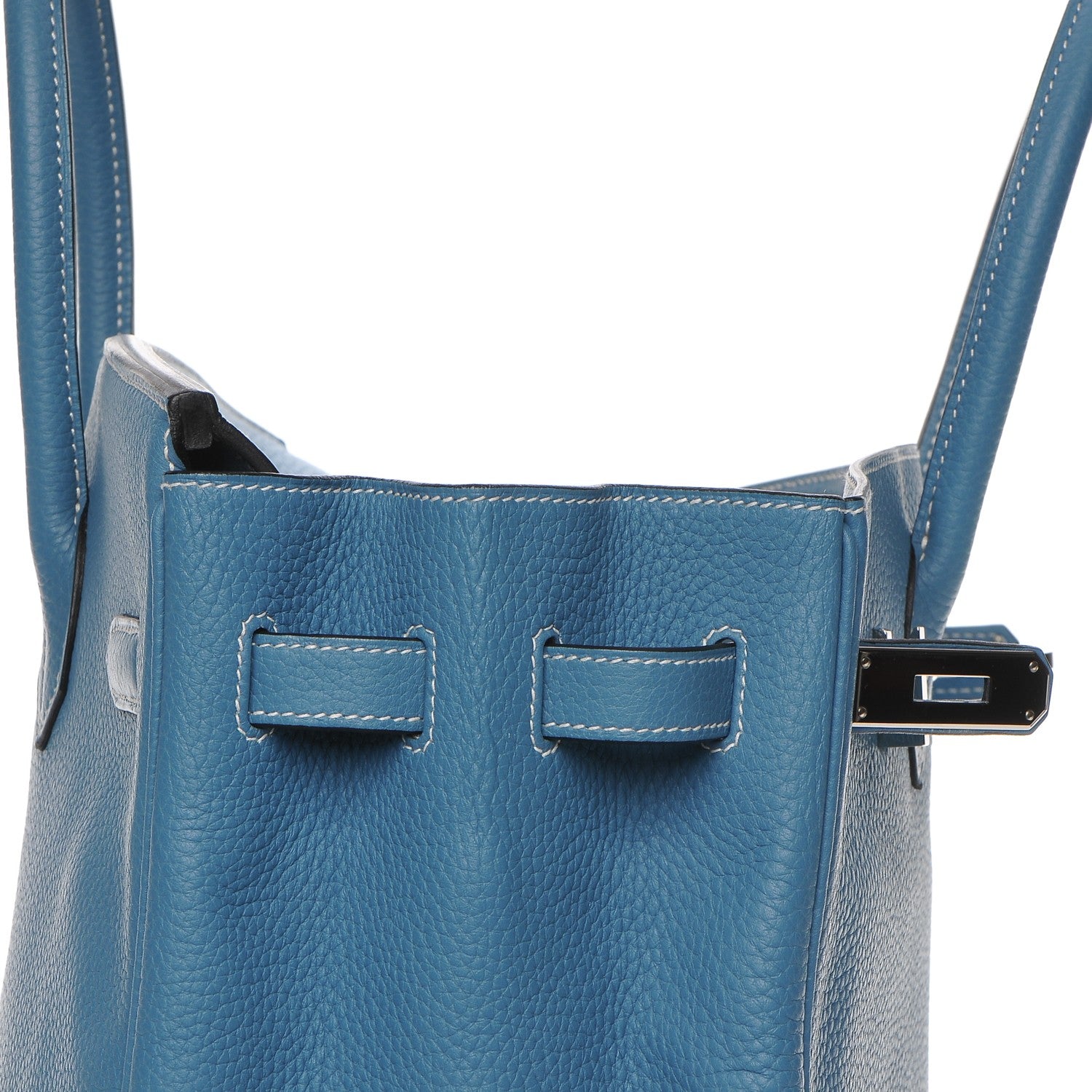 Hermes Taurillon Clemence Birkin 35 Blue Jean 23 of 27
