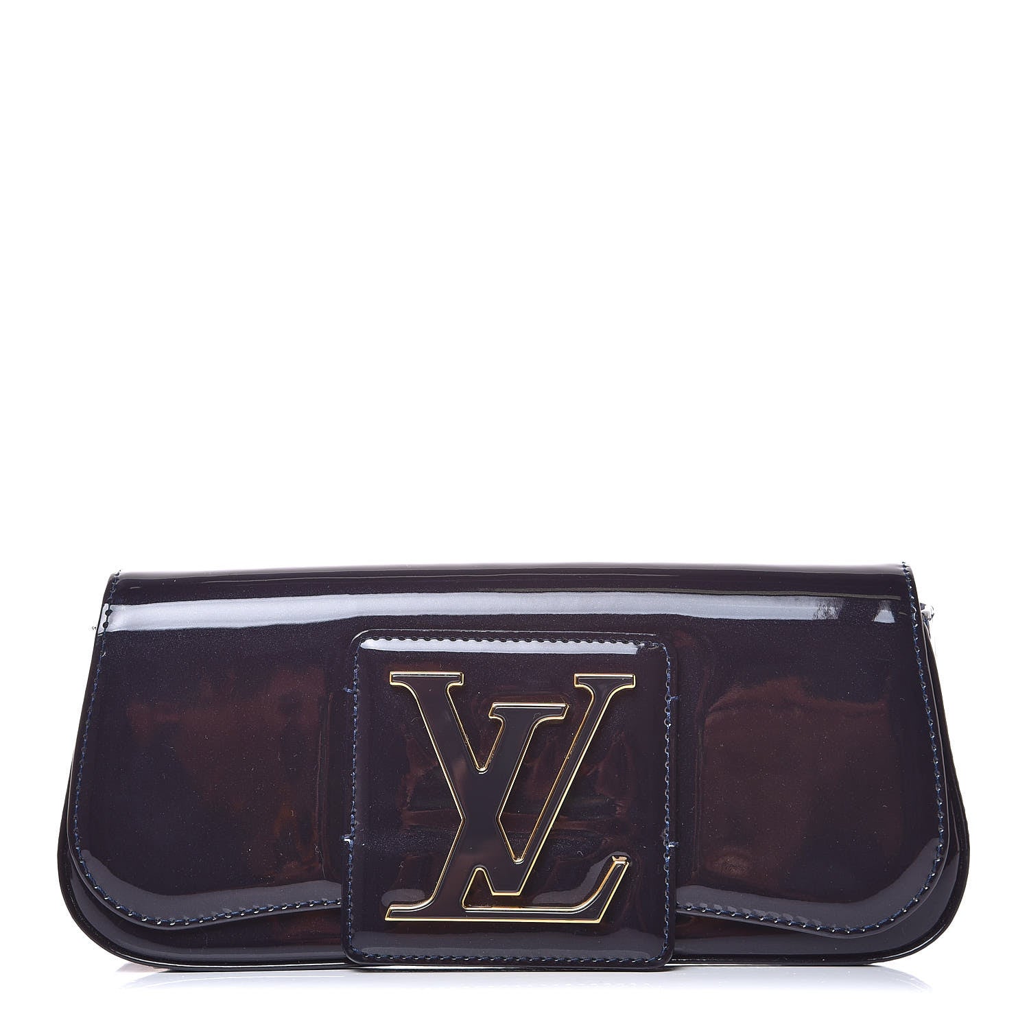 Louis Vuitton Patent Sobe Clutch Blue Infini 1 of 6