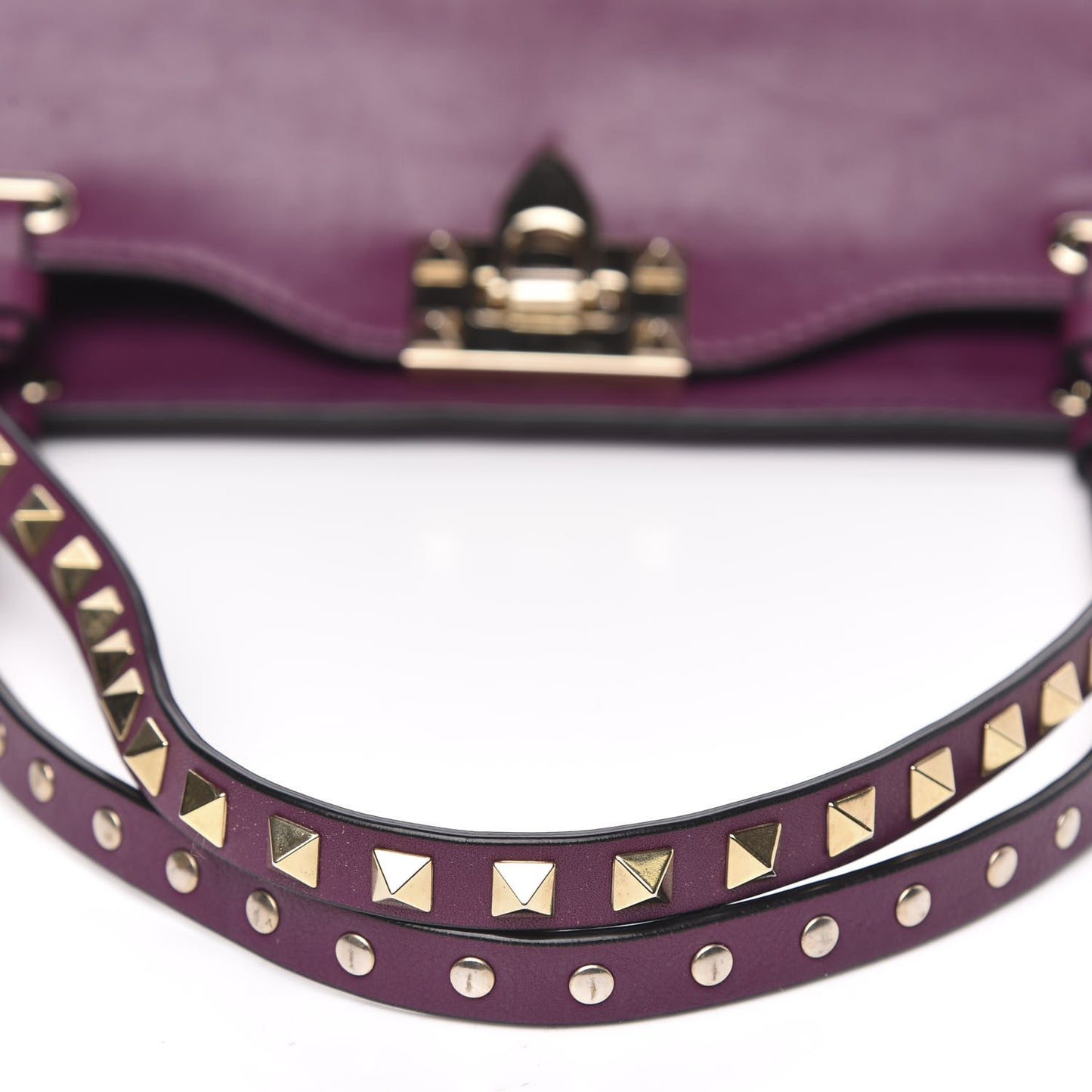 Vitello Medium Rockstud Tote Grape