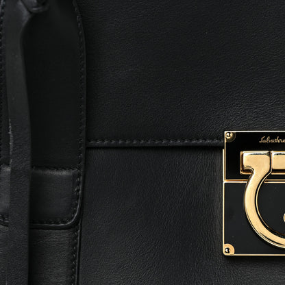 Salvatore Ferragamo Calfskin Large Sookie Satchel Black 7 of 17