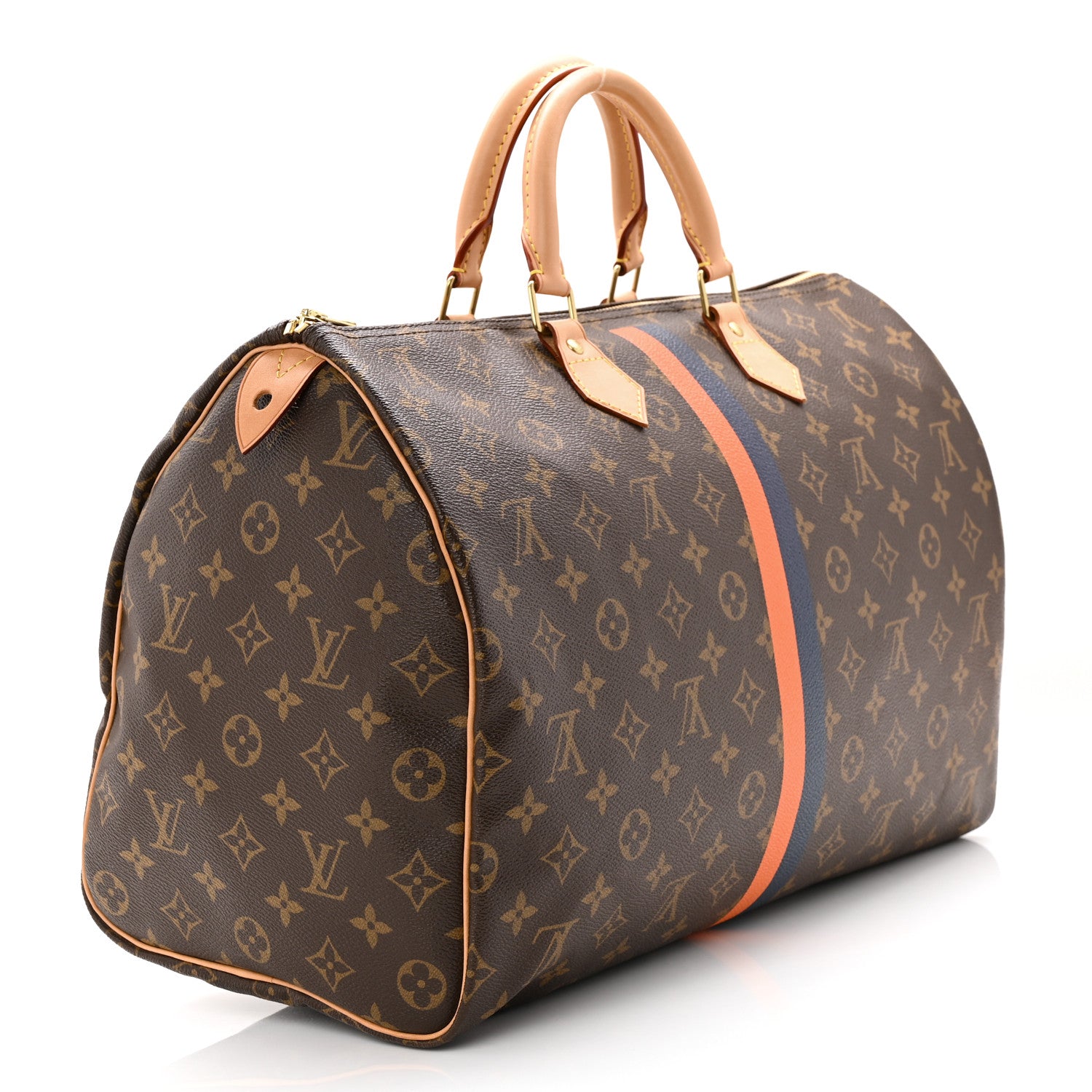 Louis Vuitton Monogram My LV Heritage Speedy 40 Orange Navy 4 of 19