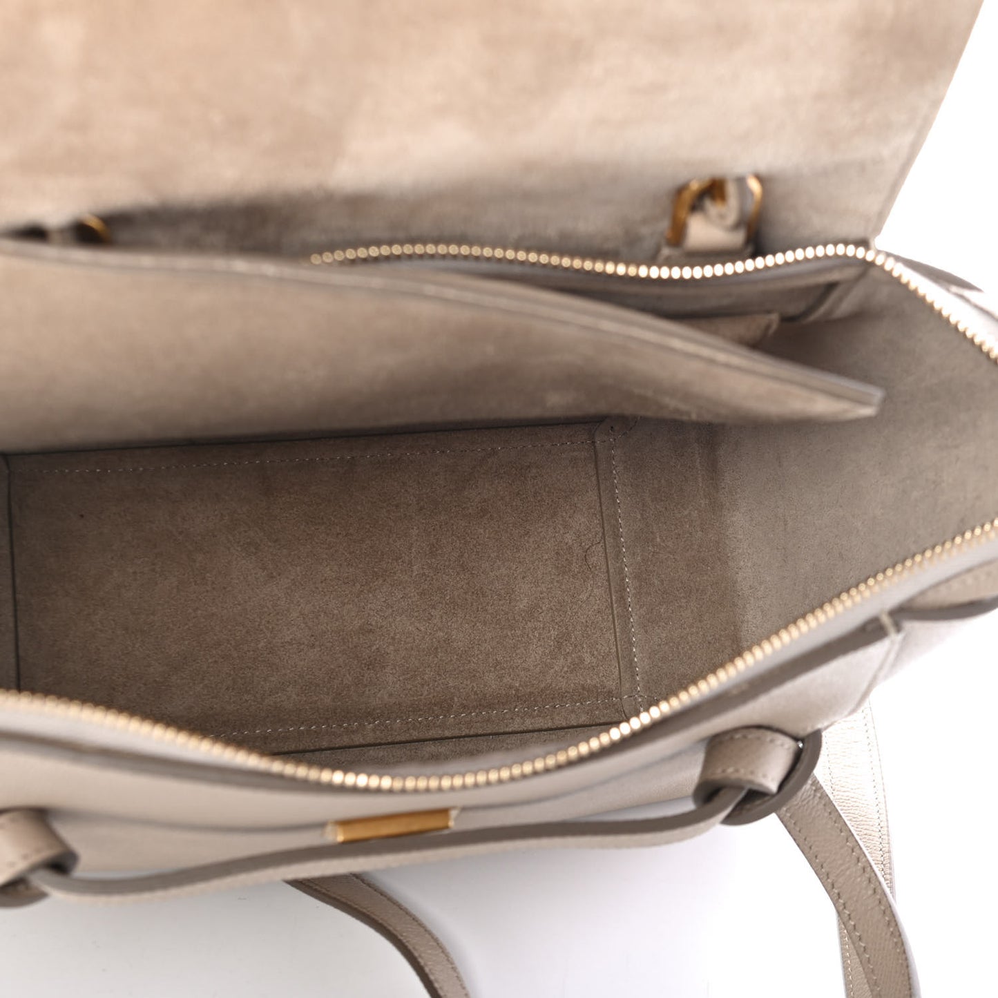 Grained Calfskin Micro Belt Bag Light Taupe